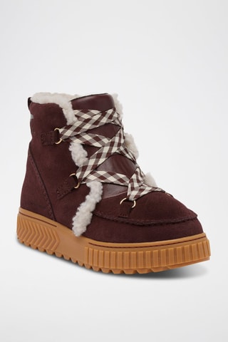Botines forrados de nobuk Ona Ave™ - Rojo