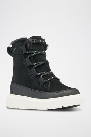 Bottines fourrées en cuir Explorer™ III Lace Wp - Blanc et noir