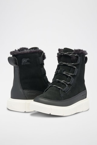 Bottines fourrées en cuir Explorer™ III Lace Wp - Blanc et noir