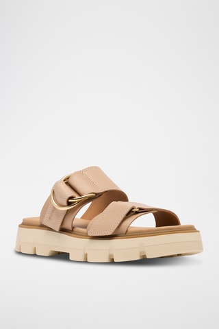 Sandalias de piel con plataforma Rein CB™ - Beige