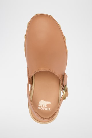 Zuecos de piel con plataforma Roam'n Clog™ - Beige