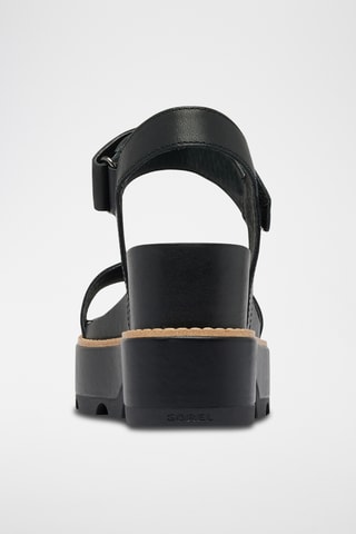 Sanadlias de piel de cuña Joanie™ IV - Negro