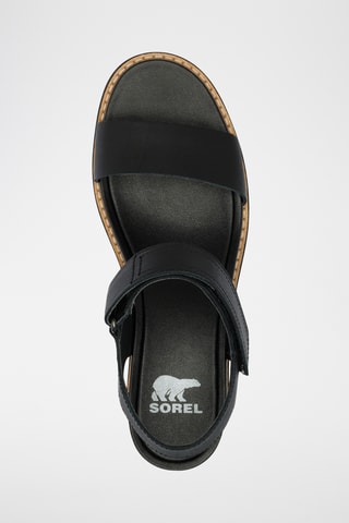 Sanadlias de piel de cuña Joanie™ IV - Negro