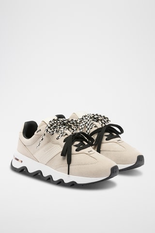 Zapatillas de piel de cuña vuelta Kinetic™ Ember - Negro