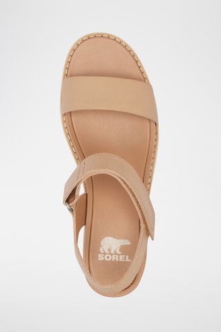 Sanadlias de piel de cuña Joanie™ IV - Beige