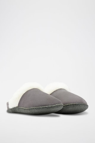 Sandalias forradas de nobuk y lana Nakiska™ - Gris