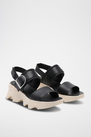 Sanadlias de piel de cuña Kinetic™ Impact - Negro