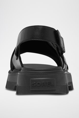 Sanadlias de piel con plataforma Rein CB™ - Negro
