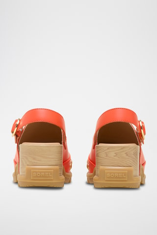 Zuecos de piel con plataforma Roam'n Clog™ - Naranja
