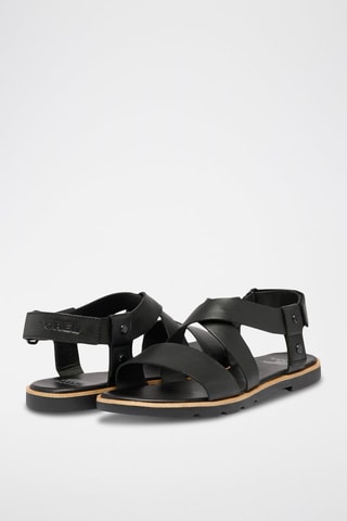 Sandalias de piel Ella™ III - Negro