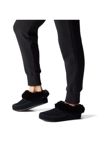 Slippers forrados de nobuk Sorel Go™ - Negro