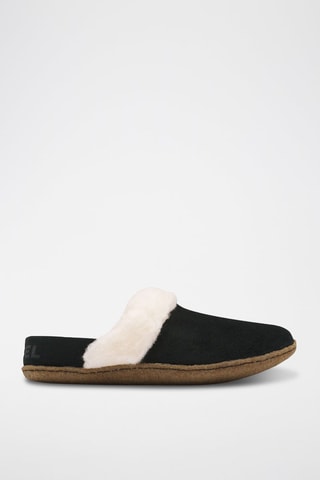 Slippers forrados de nobuk y lana Nakiska™ - Negro