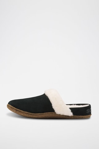 Slippers forrados de nobuk y lana Nakiska™ - Negro