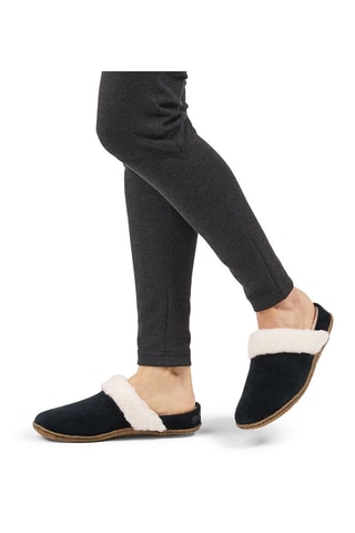 Slippers forrados de nobuk y lana Nakiska™ - Negro
