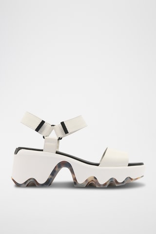 Sanadlias de piel con plataforma Kinetic™ Aura - Negro