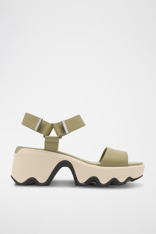 Sanadlias de piel con plataforma Kinetic™ Aura - Verde