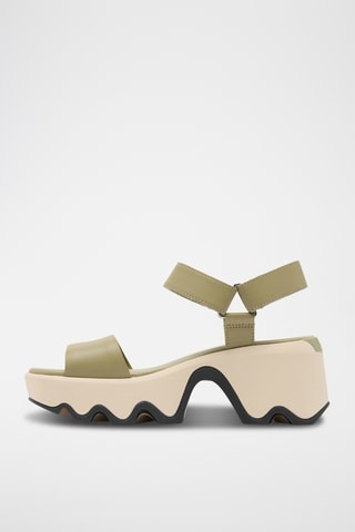 Sanadlias de piel con plataforma Kinetic™ Aura - Verde