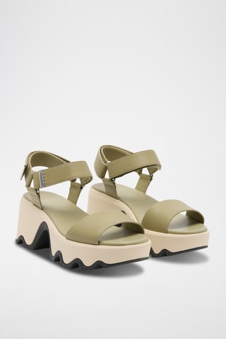 Sanadlias de piel con plataforma Kinetic™ Aura - Verde