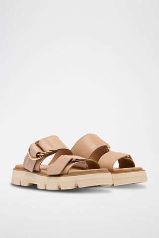 Sandalias de piel con plataforma Rein CB™ - Marrón