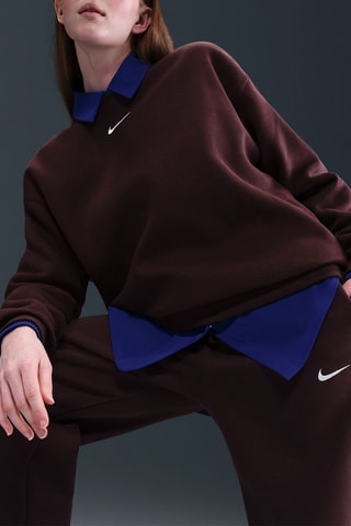 Pantalon polaire taille haute Nike Sportswear Phoenix - Bordeaux