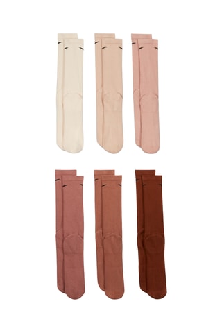 6 paires de chaussettes Nike Everyday Plus Cushioned - Marron et beige 