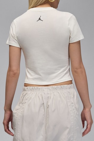 T-shirt cropped de basketball Flight - Blanc