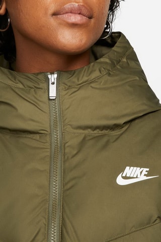Doudoune à capuche Windrunner - Vert olive