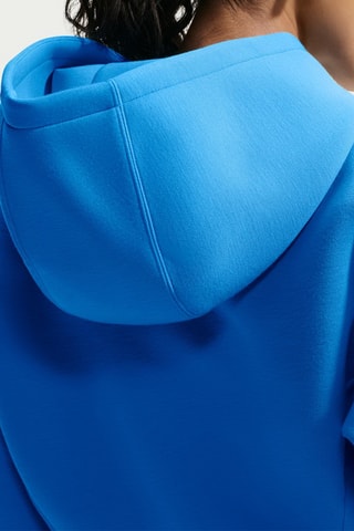 Sweat court polaire à capuche - Turquoise