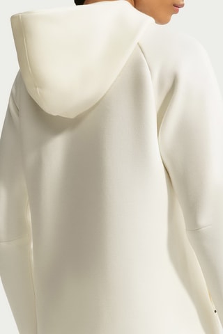 Sweat polaire à capuche Tech - Blanc