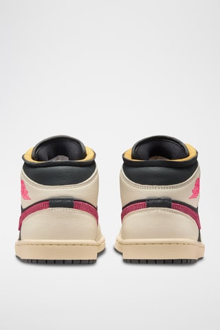 Air Jordan 1 Mid SE Edge en cuir - Ivoire et rose