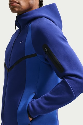 Veste polaire à capuche Tech - Bleu marine