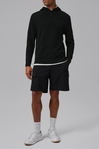 Sweat polaire à capuche en cachemire - Noir
