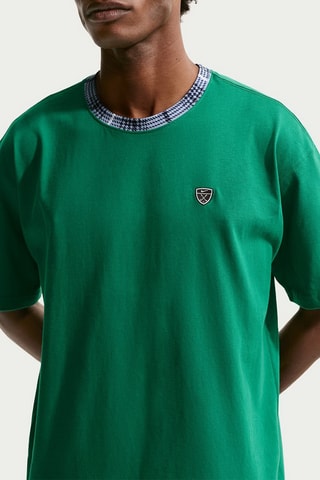 T-shirt ample de golf Tartan - Vert foncé