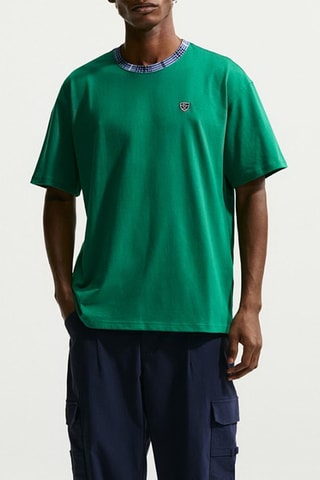 T-shirt ample de golf Tartan - Vert foncé