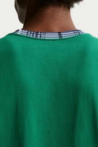 T-shirt ample de golf Tartan - Vert foncé