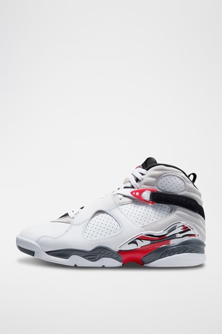 Air Jordan 8 Retro "White and True Red" en cuir - Blanc