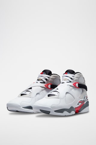 Air Jordan 8 Retro "White and True Red" en cuir - Blanc