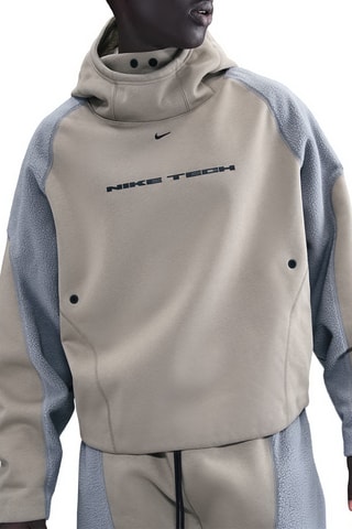 Sweat polaire à capuche Tech - Beige