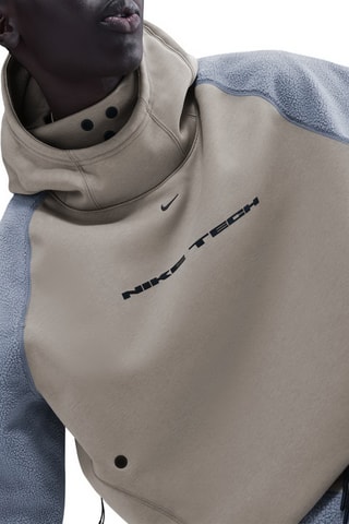 Sweat polaire à capuche Tech - Beige