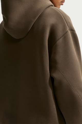 Sweat polaire à capuche Tech - Taupe foncé