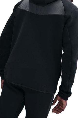 Sweat polaire à capuche Tech - Noir