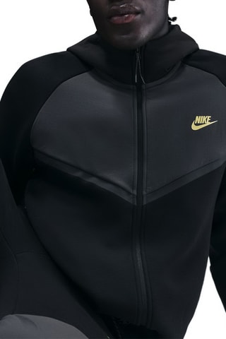 Sweat polaire à capuche Tech - Noir