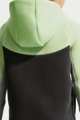 Veste polaire à capuche Tech - Vert clair et