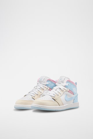 Jordan 1 Mid SE en cuir - Ciel et ivoire