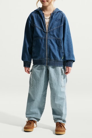 Veste en jean à capuche Sportswear Collection - Bleu cobalt