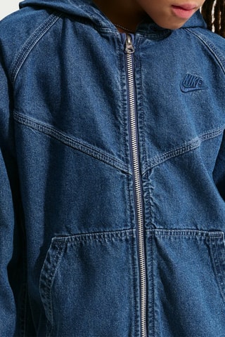 Veste en jean à capuche Sportswear Collection - Bleu cobalt