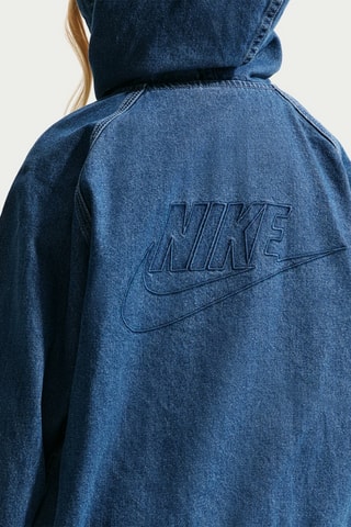 Veste en jean à capuche Sportswear Collection - Bleu cobalt