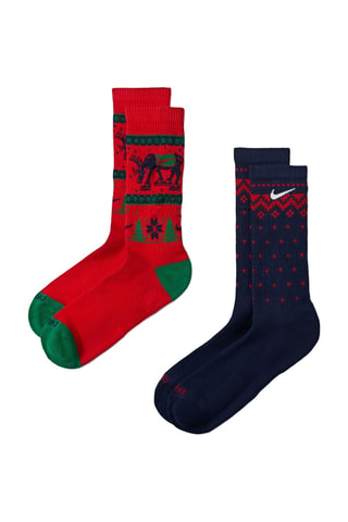2 paires de chaussettes Everyday Plus Cushioned - Rouge et bleu marine