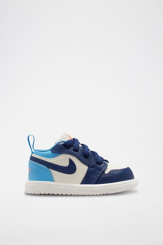 Jordan 1 Low Alt en cuir - Bleu foncé et blanc