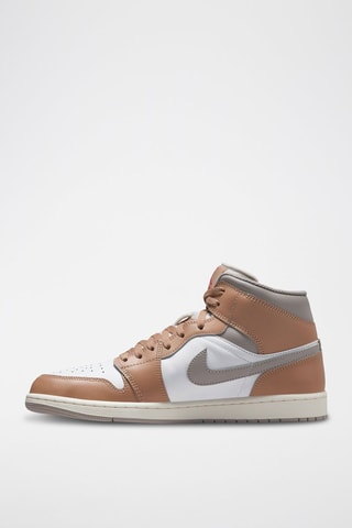 Air Jordan 1 en cuir - Marron clair et gris